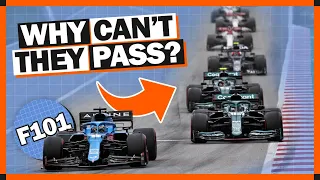Why can't F1 cars overtake in a 'DRS Train'?