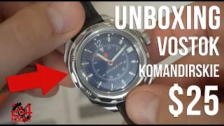 Unboxing of Vostok KOMANDIRSKIE (#211398) Russian Military Watch - $25 (4K Video)
