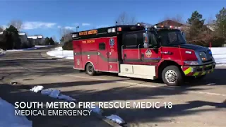 South Metro Fire Rescue Medic 18 responding to a seizure