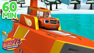 Blaze Water Rescues & Adventures! w/ AJ  🌊 | 1 Hour Compilation | Blaze and the Monster Machines
