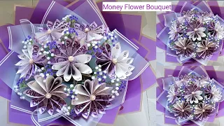 Easy money flower bouquet tutorial #moneybouquet #diybouquet #moneyflower