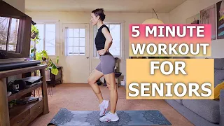 Simple 5-Minute Standing Workout For Seniors | Get Lean With Me 💪🏽