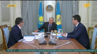 Глава государства провел встречу с министром образования и науки Ерланом Сагадиевым