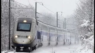 Trains et TGV dans la neige