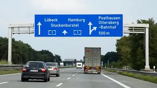 Relaxing drive to Lübeck, Germany in 4K 30fps on the Autobahn A1 with Scenic views in only 8mins