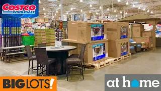 COSTCO AT HOME BIG LOTS PATIO FURNITURE GAZEBOS ARMCHAIRS SHOP WITH ME SHOPPING STORE WALK THROUGH