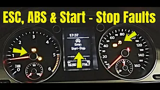 Volkswagen With Multiple Faults, ABS ESC Start Stop, Electronic Park Brake, Power Steering