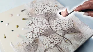 MUST SEE! The BEST Techniques for TEXURED Hydrangea Art! | AB Creative Tutorial