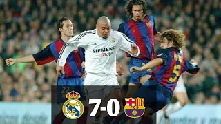 Real Madrid 7-0 Barcelona ~ Goal Highlights ~ El Clasico Laliga 2003