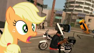 Applejack Plays : GTA San Andreas (Short) | Mlp Video