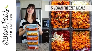 5 Vegan Freezer Meals in 1 Hour!