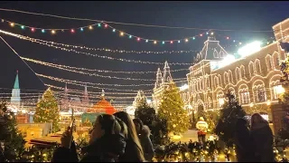 Новогодняя Москва. Красная площадь. Бой курантов. 7 декабря 2019