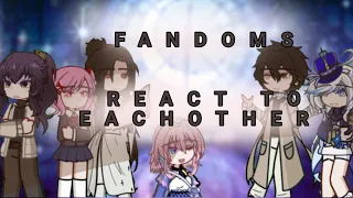 `•fandoms react to eachother•´ ||(0/6)|| introductions