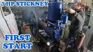 Will It Start?  After Decades Of Sitting. 7HP Stickney Stationary Engine.