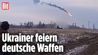 Deutscher Gepard Panzer schießt russische Rakete ab | Ukraine-Krieg