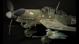 FULL BUILD - Academy JU-87G-1 Stuka "Tank Buster" 1:72 Scale Model Aircraft