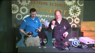 Shatter a wine glass with sound