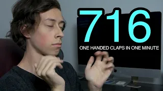 Most Alternate One Hand Claps in 1 Minute 【 716 】