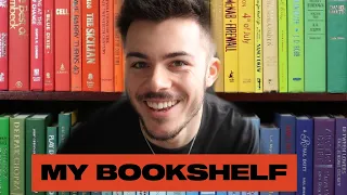 the most chaotic bookshelf tour / book collection video you'll ever watch