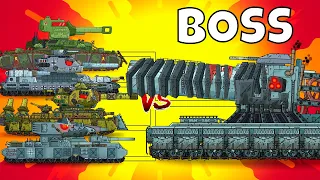 MONSTER BOSS VS MEGA BOSSES - CARTOONS ABOUT TANKS