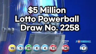 $5 Million Lotto Powerball New Zealand | Draw No.2258 (Saturday 25th March 2023)