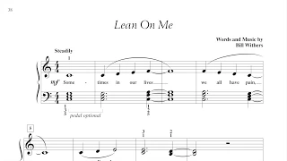 Lean On Me (page 38, Adult Piano Adventures Popular Book 1)