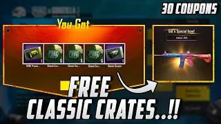 How To Get 20 FREE CLASSIC Crate Coupons Using VPN Servers | PUBG Mobile