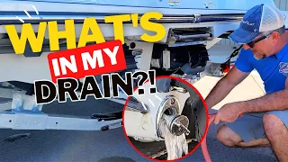 What's This Trash Near My New Boat's Drain Plug | How To Flush & Clear