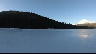 Trip to Trillium Lake  ice fishing/hiking