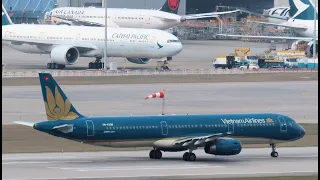 Vietnam Airlines Airbus A321 [HKG ✈ HAN] take off from Hong Kong Airport (March 18, 2024)