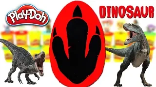 Huevo Sorpresa Gigante de Huella de Dinosaurio Jurassic Park de Plastilina Play doh en Español