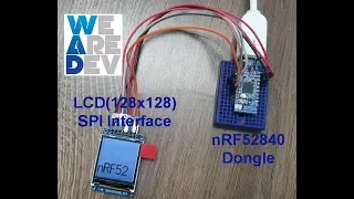 1.44 inch Color LCD(SPI) example using nRF52840 Dongle (BLE 5.0)