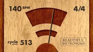 140 BPM 4/4 Wood Metronome HD