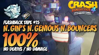 Crash Bandicoot 4: N. Gin's N.Genious N.Bouncers 100% - Flashback Tape #15 (No Deaths / No Damage)