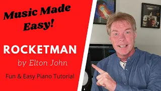FUN PIANO for BEGINNERS!  Play ROCKET MAN by Elton John - Piano Tutorial!
