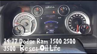 How to Reset Oil Life on 2017 Dodge Ram 1500 2500 3500 2014-2017