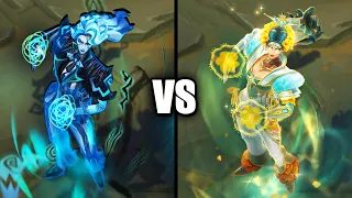 Prestige La Ilusion Renata Glasc vs Fright Night Renata Glasc Skins Comparison (League of Legends)