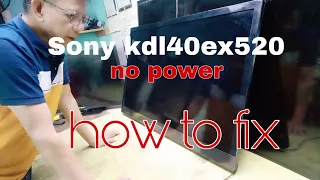 How to fix Sony kdl 40ex520 no power blinking 2X #gertechph