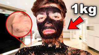 Me Puse 100 Capas de Mascarilla Negra durante 24h…