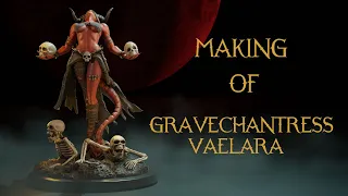 3D Printable Miniature: Gravechantress Vaelara - ZBrush Modeling Timelapse