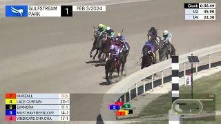 Gulfstream Park Carrera 1 - 3 de Febrero 2024