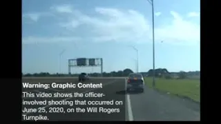 OHP dash cam video shows officer involved shooting on Will Rogers Turnpike