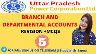 BRANCH AND DEPARTMENTAL ACCOUNTING #uppcl #assistantaccountant #accounting #mcq