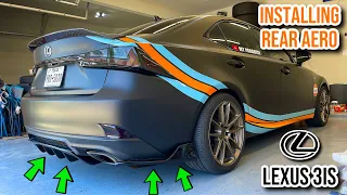 How To Install Lexus 3IS Rear Aero. Rear Bumper Fins/Spats & Diffuser