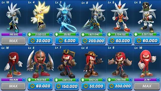 Sonic Forces Speed battle - All Silver Runners vs All Knuckles Runners - All 88 Characters Unlocked
