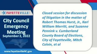 Fayetteville City Council Emergency Meeting: September 2, 2022