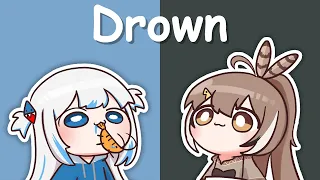 【Hololive Song / Gura and Mumei Duet 合唱 Sing】Bring Me The Horizon - Drown (with Lyrics)