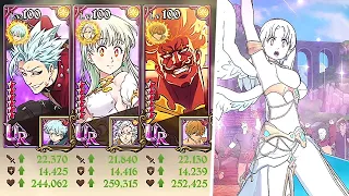 FULL LIGHT SINS TEAM IS BROKEN! THIS IS HOW YOU ABUSE ELIZABETH POWER Seven Deadly Sins: Grand Cross