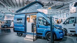 HYMER FREE 540 BLUE REVOLUTION POP UP 2024 REVIEW at Caravan Salon Düsseldorf 2023! The blue 4 sleep