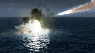 PUTIN TERRIFIED! Ukrainian Anti-Ship Missiles HIMARS Attacked the Largest Russian Warship - ARMA 3